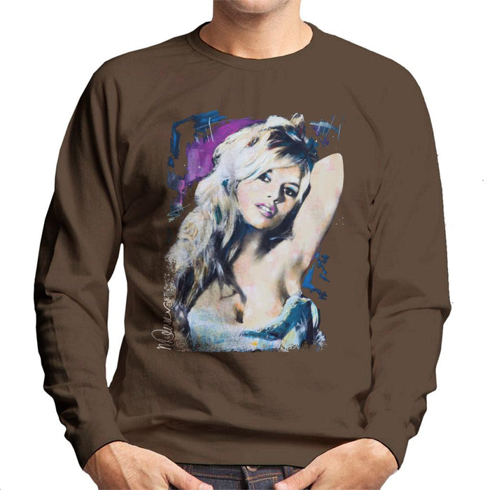 Sidney Maurer Original Portrait Of Brigitte Bardot Men's Sweatshirt