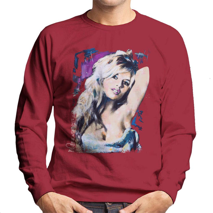 Sidney Maurer Original Portrait Of Brigitte Bardot Men's Sweatshirt