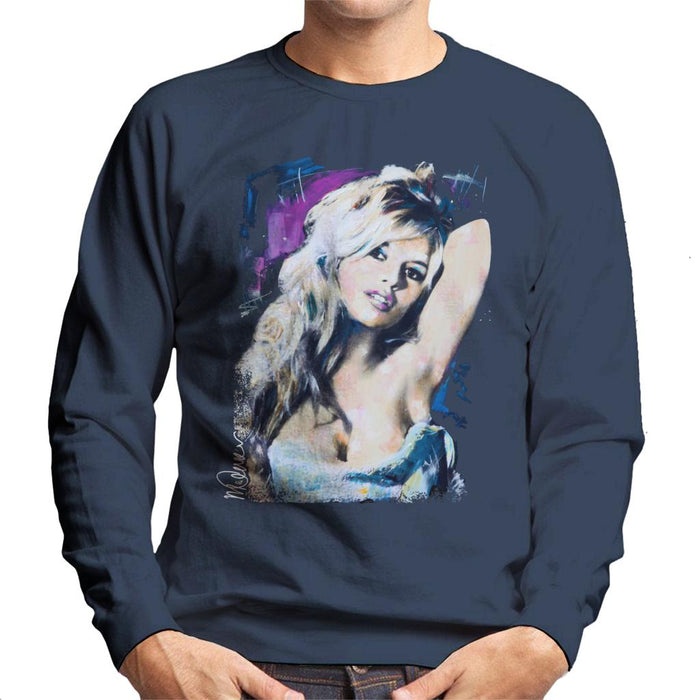 Sidney Maurer Original Portrait Of Brigitte Bardot Men's Sweatshirt
