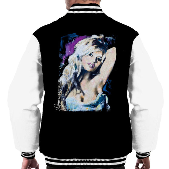 Sidney Maurer Original Portrait Of Brigitte Bardot Men's Varsity Jacket