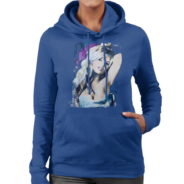 Sidney Maurer Original Portrait Of Brigitte Bardot Women's Hooded Sweatshirt