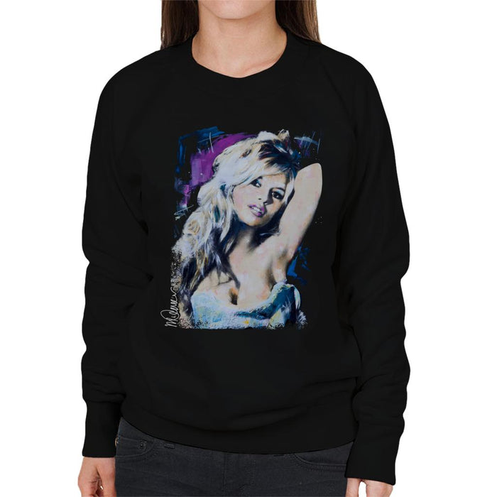 Sidney Maurer Original Portrait Of Brigitte Bardot Women's Sweatshirt