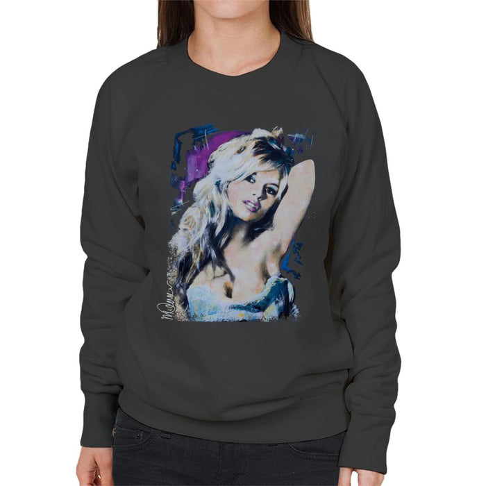 Sidney Maurer Original Portrait Of Brigitte Bardot Women's Sweatshirt