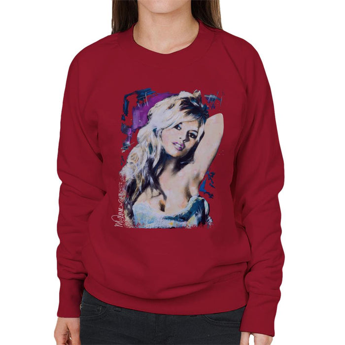 Sidney Maurer Original Portrait Of Brigitte Bardot Women's Sweatshirt