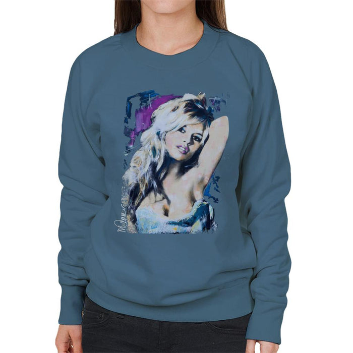Sidney Maurer Original Portrait Of Brigitte Bardot Women's Sweatshirt