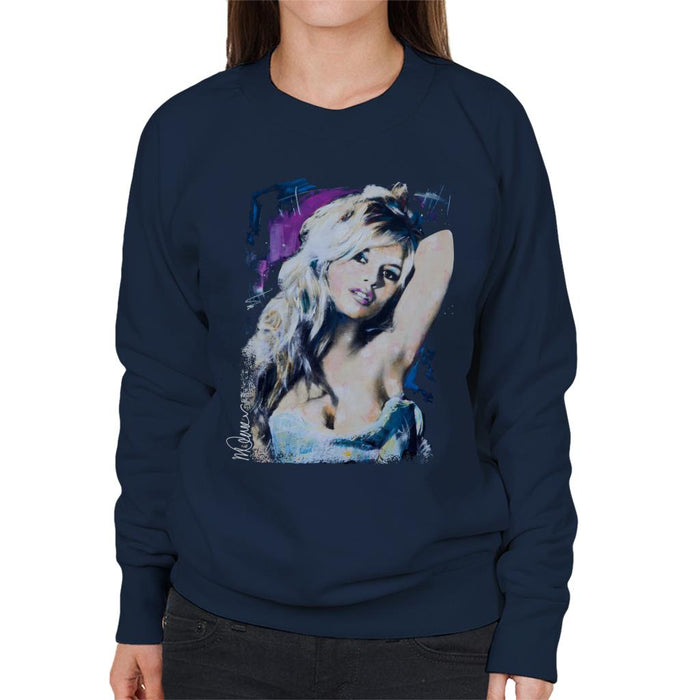 Sidney Maurer Original Portrait Of Brigitte Bardot Women's Sweatshirt