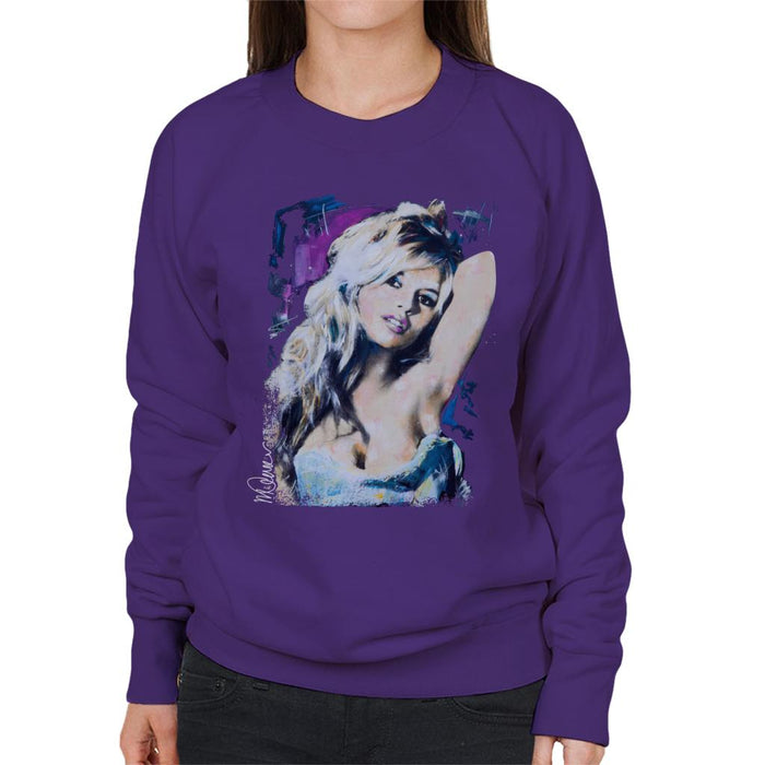 Sidney Maurer Original Portrait Of Brigitte Bardot Women's Sweatshirt