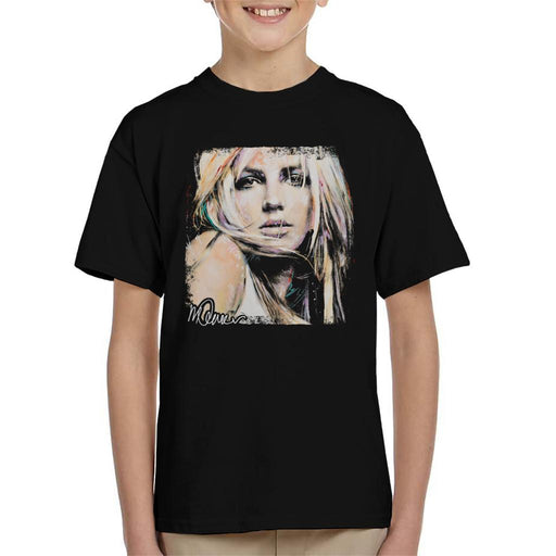 Sidney Maurer Original Portrait Of Britney Spears Kid's T-Shirt