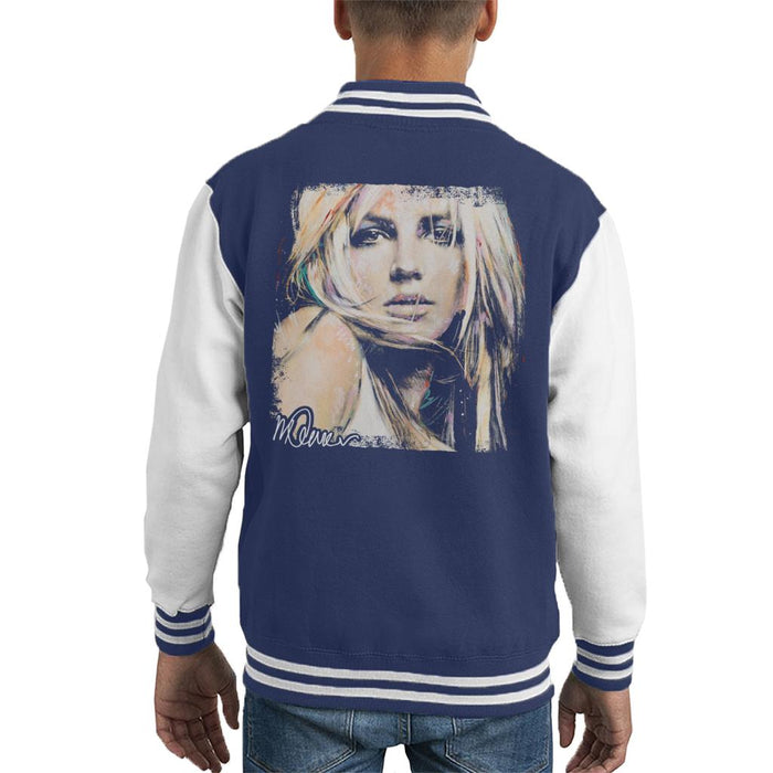 Sidney Maurer Original Portrait Of Britney Spears Kid's Varsity Jacket