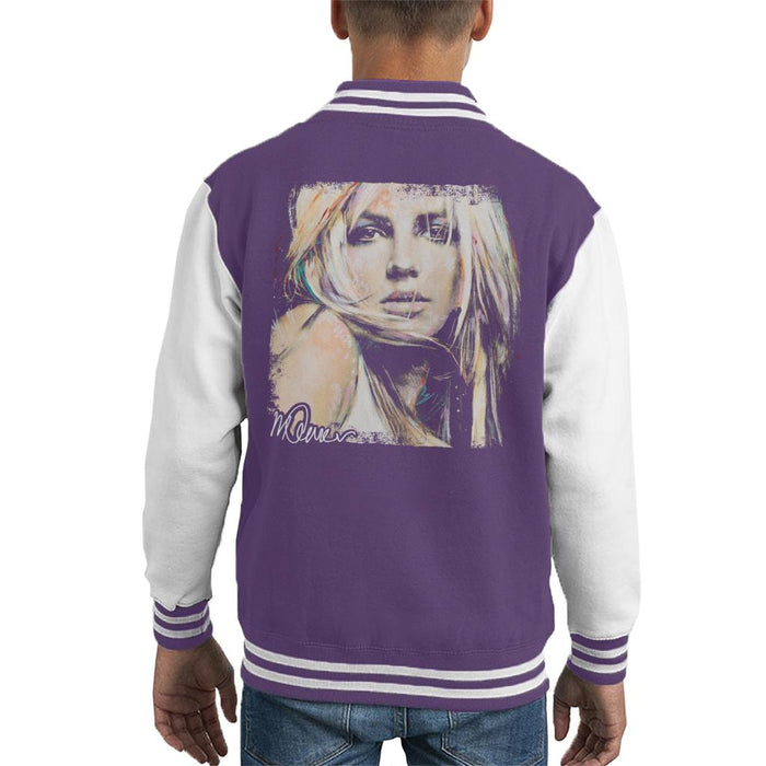Sidney Maurer Original Portrait Of Britney Spears Kid's Varsity Jacket