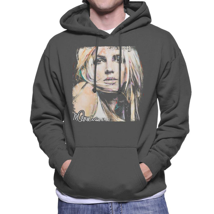 Sidney Maurer Original Portrait Of Britney Spears Men's Hooded Sweatshirt