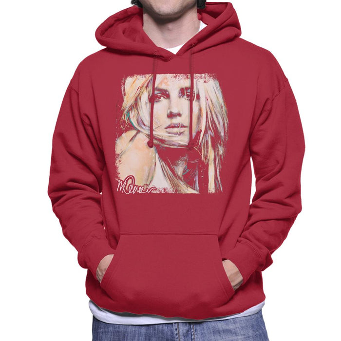 Sidney Maurer Original Portrait Of Britney Spears Men's Hooded Sweatshirt