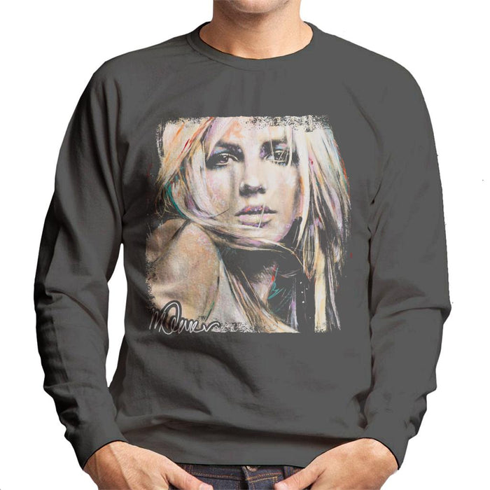Sidney Maurer Original Portrait Of Britney Spears Men's Sweatshirt