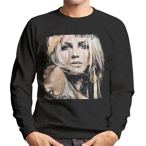 Sidney Maurer Original Portrait Of Britney Spears Men's Sweatshirt