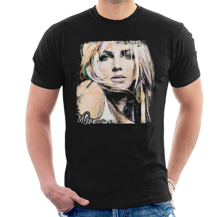 Sidney Maurer Original Portrait Of Britney Spears Men's T-Shirt