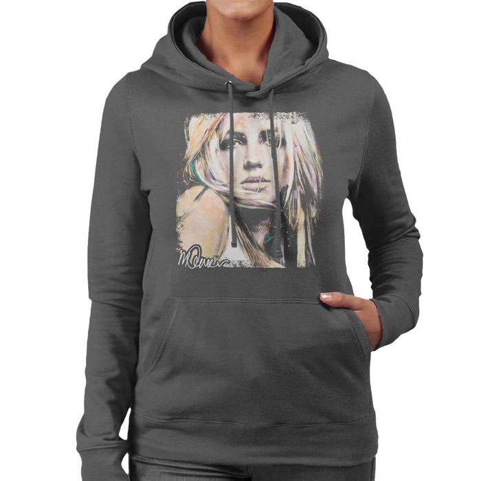Sidney Maurer Original Portrait Of Britney Spears Women's Hooded Sweatshirt