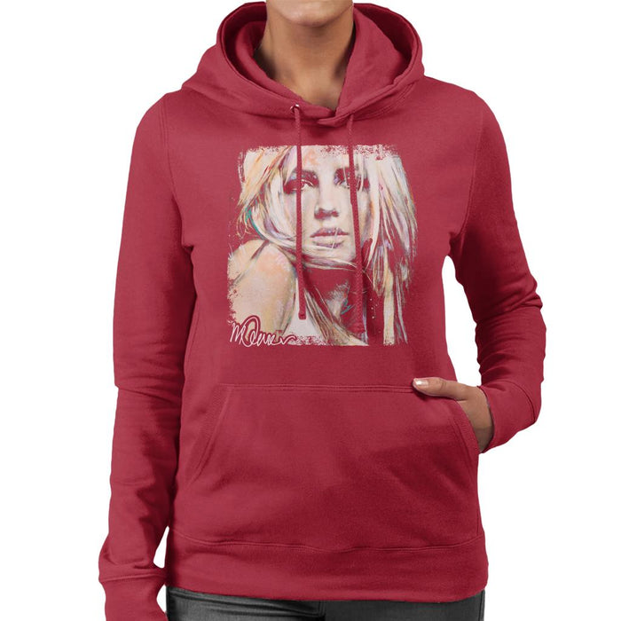 Sidney Maurer Original Portrait Of Britney Spears Women's Hooded Sweatshirt