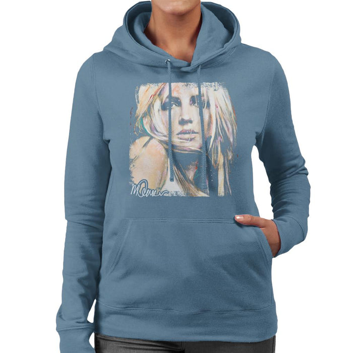 Sidney Maurer Original Portrait Of Britney Spears Women's Hooded Sweatshirt