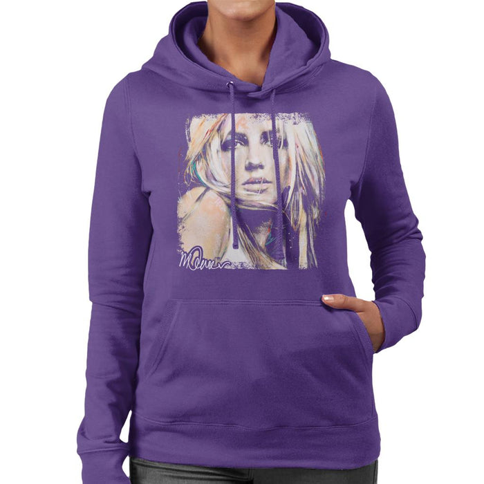 Sidney Maurer Original Portrait Of Britney Spears Women's Hooded Sweatshirt