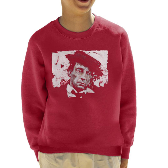 Sidney Maurer Original Portrait Of Buster Keaton Kid's Sweatshirt