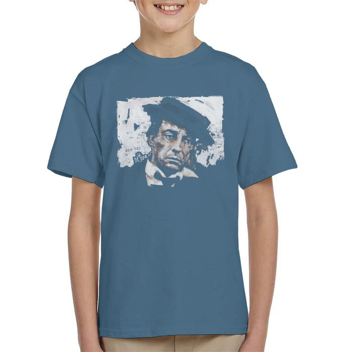 Sidney Maurer Original Portrait Of Buster Keaton Kid's T-Shirt