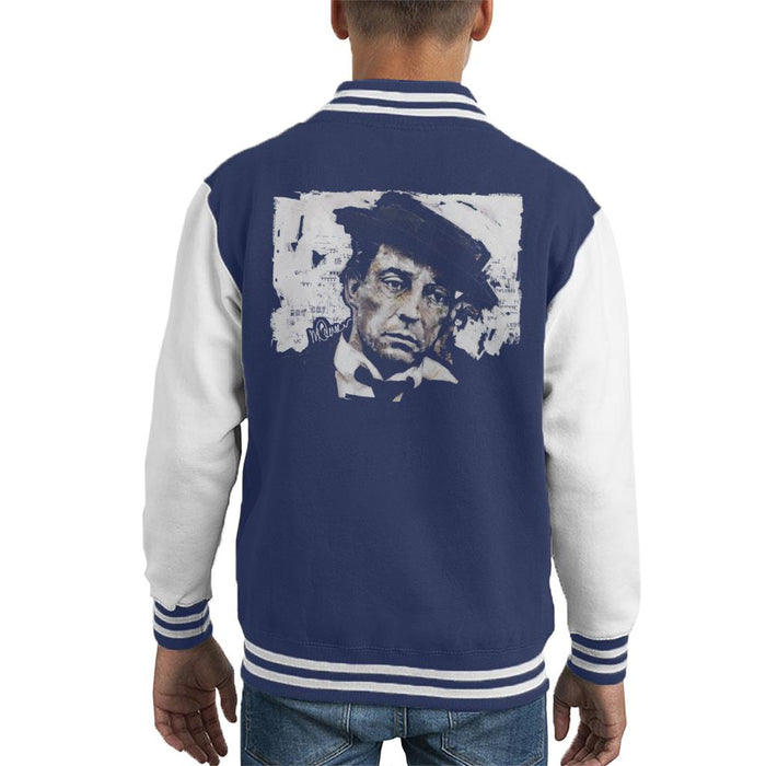 Sidney Maurer Original Portrait Of Buster Keaton Kid's Varsity Jacket