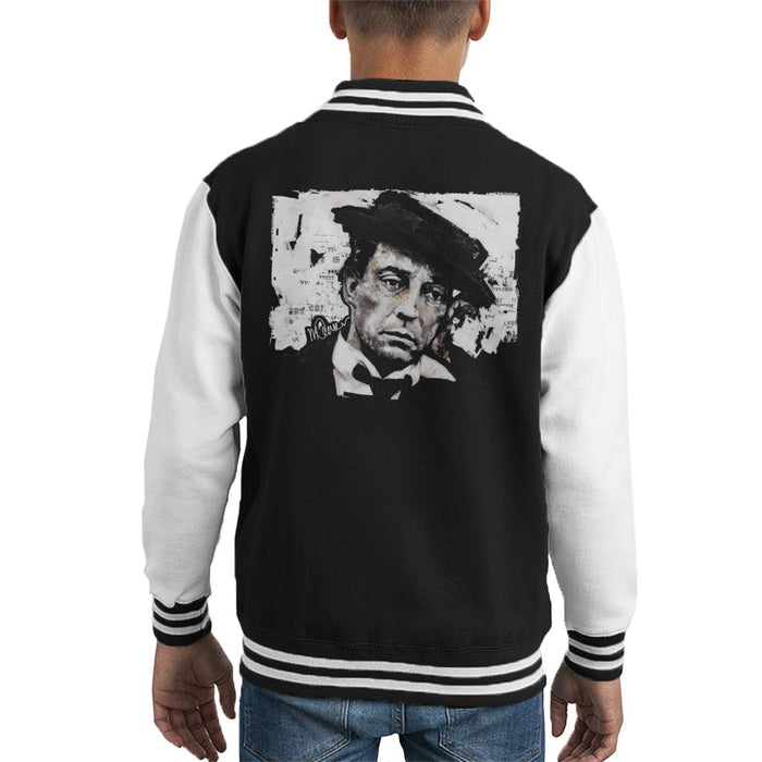 Sidney Maurer Original Portrait Of Buster Keaton Kid's Varsity Jacket