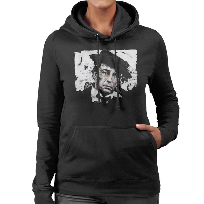 Sidney Maurer Original Portrait Of Buster Keaton Women's Hooded Sweatshirt
