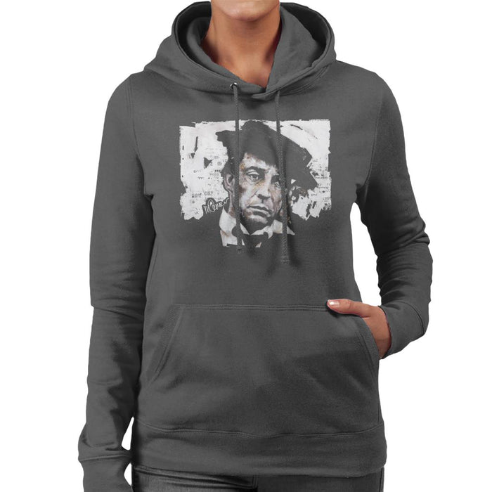 Sidney Maurer Original Portrait Of Buster Keaton Women's Hooded Sweatshirt