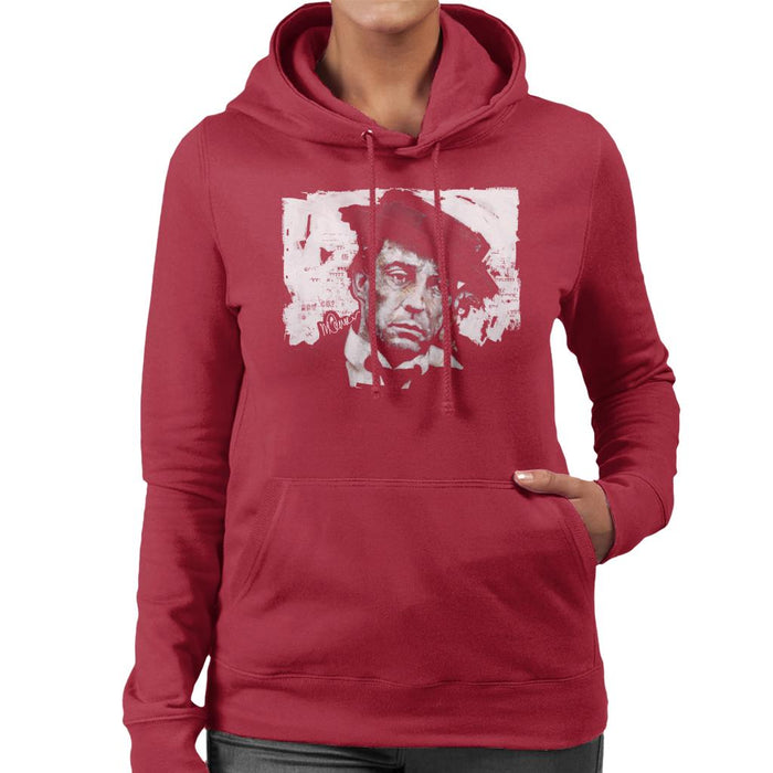 Sidney Maurer Original Portrait Of Buster Keaton Women's Hooded Sweatshirt