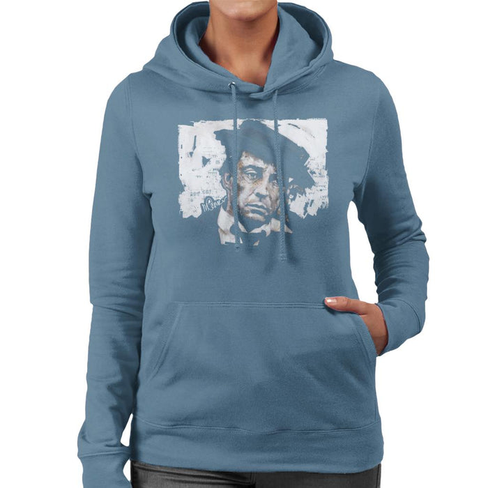 Sidney Maurer Original Portrait Of Buster Keaton Women's Hooded Sweatshirt