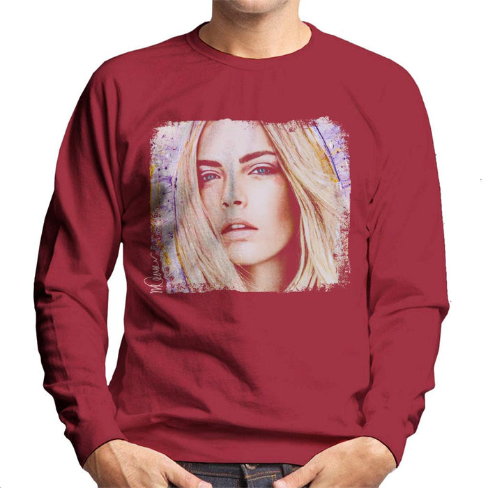 Sidney Maurer Original Portrait Of Cara Delevingne Men's Sweatshirt