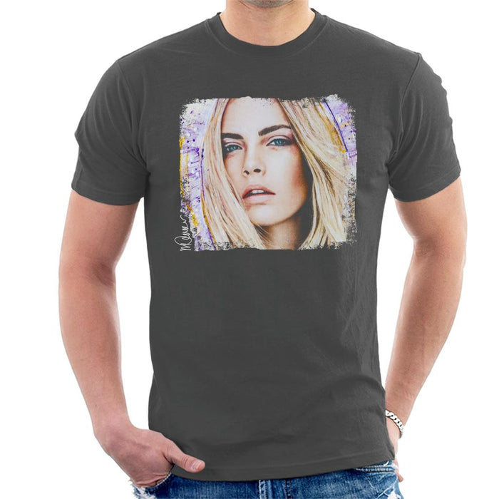Sidney Maurer Original Portrait Of Cara Delevingne Men's T-Shirt