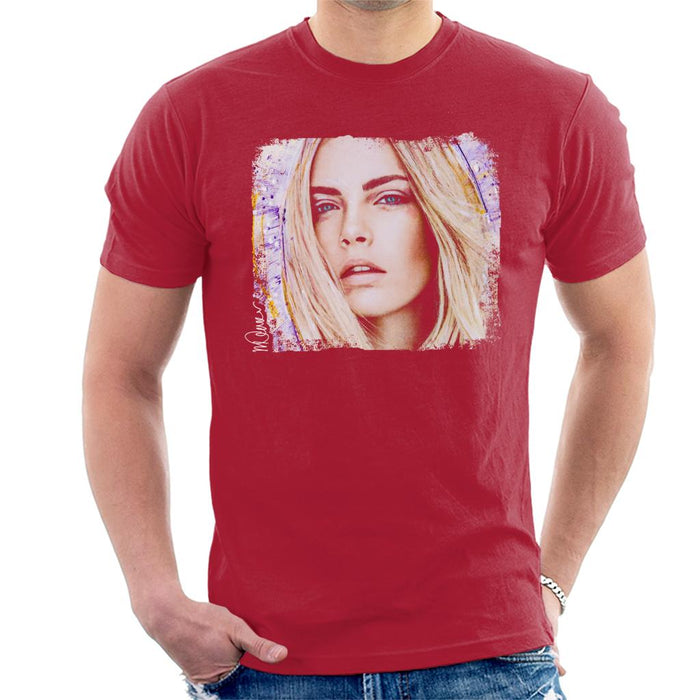 Sidney Maurer Original Portrait Of Cara Delevingne Men's T-Shirt