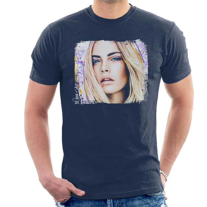 Sidney Maurer Original Portrait Of Cara Delevingne Men's T-Shirt
