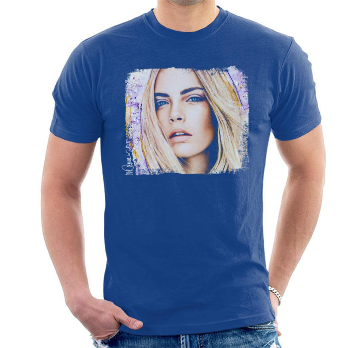 Sidney Maurer Original Portrait Of Cara Delevingne Men's T-Shirt
