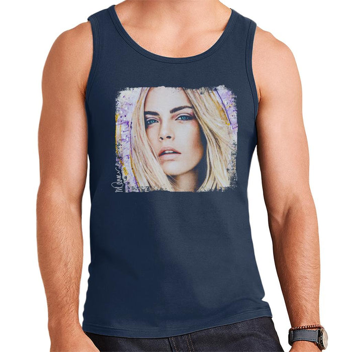 Sidney Maurer Original Portrait Of Cara Delevingne Men's Vest