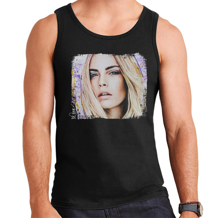Sidney Maurer Original Portrait Of Cara Delevingne Men's Vest