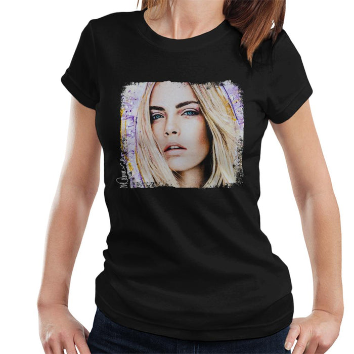 Sidney Maurer Original Portrait Of Cara Delevingne Women's T-Shirt