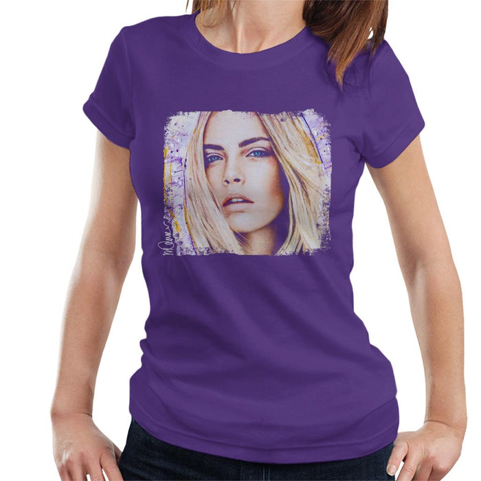 Sidney Maurer Original Portrait Of Cara Delevingne Women's T-Shirt