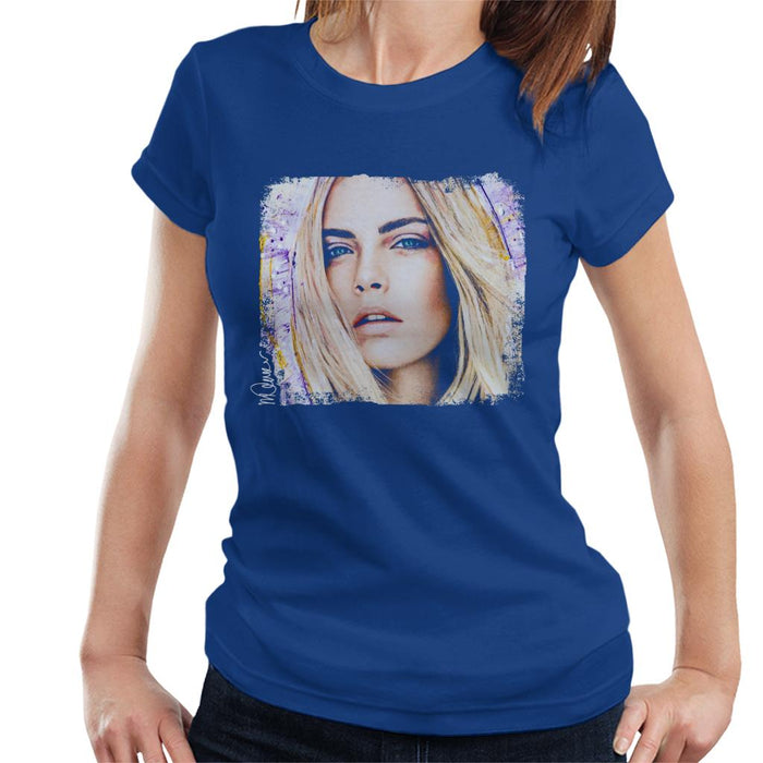Sidney Maurer Original Portrait Of Cara Delevingne Women's T-Shirt