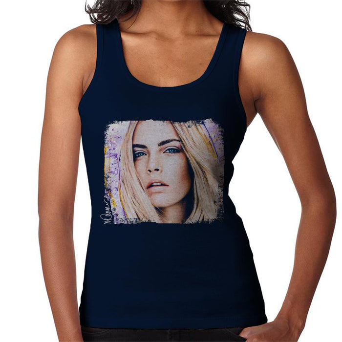 Sidney Maurer Original Portrait Of Cara Delevingne Women's Vest