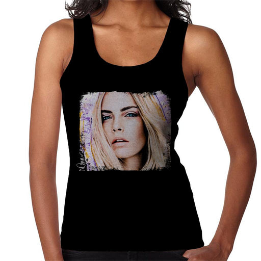 Sidney Maurer Original Portrait Of Cara Delevingne Women's Vest