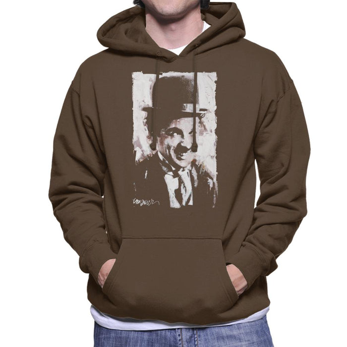Sidney Maurer Original Portrait Of Charlie Chaplin Smiling Men's Hooded Sweatshirt