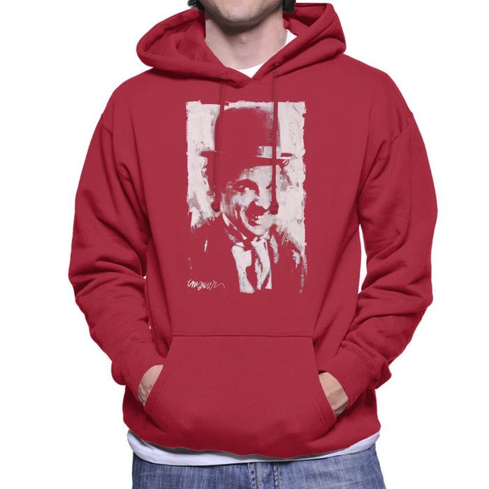 Sidney Maurer Original Portrait Of Charlie Chaplin Smiling Men's Hooded Sweatshirt