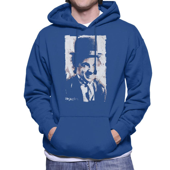 Sidney Maurer Original Portrait Of Charlie Chaplin Smiling Men's Hooded Sweatshirt