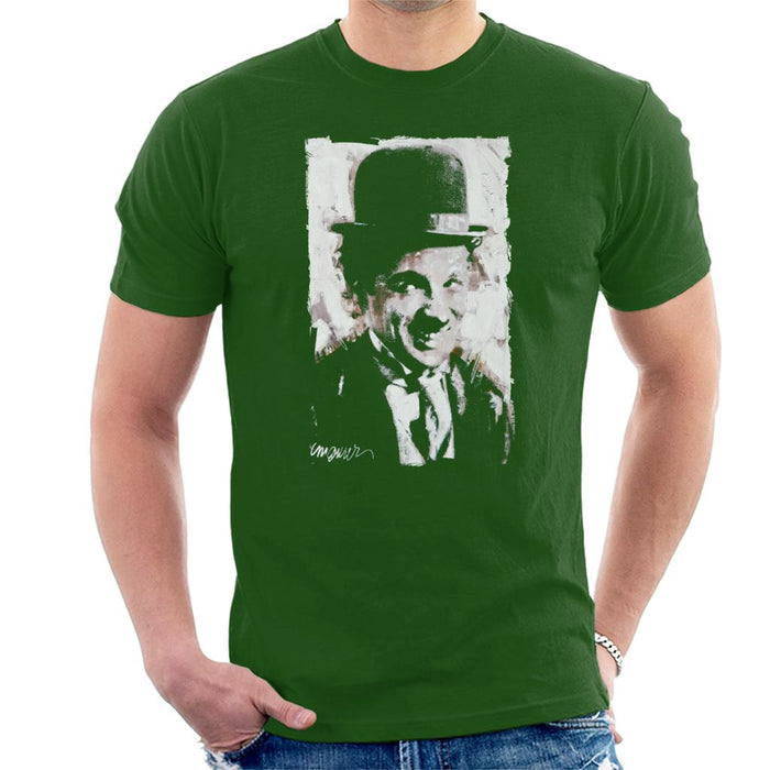 Sidney Maurer Original Portrait Of Charlie Chaplin Smiling Men's T-Shirt