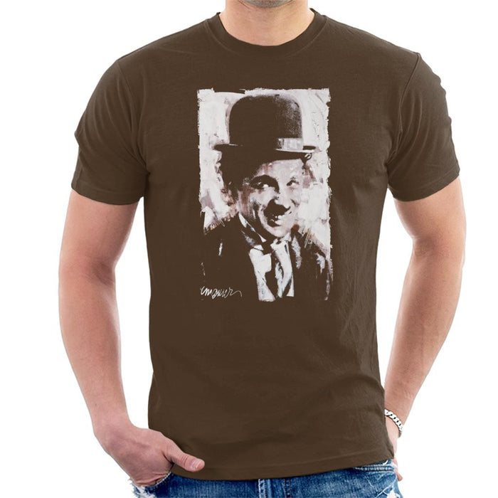Sidney Maurer Original Portrait Of Charlie Chaplin Smiling Men's T-Shirt