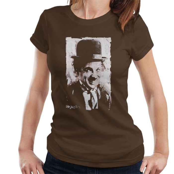 Sidney Maurer Original Portrait Of Charlie Chaplin Smiling Women's T-Shirt