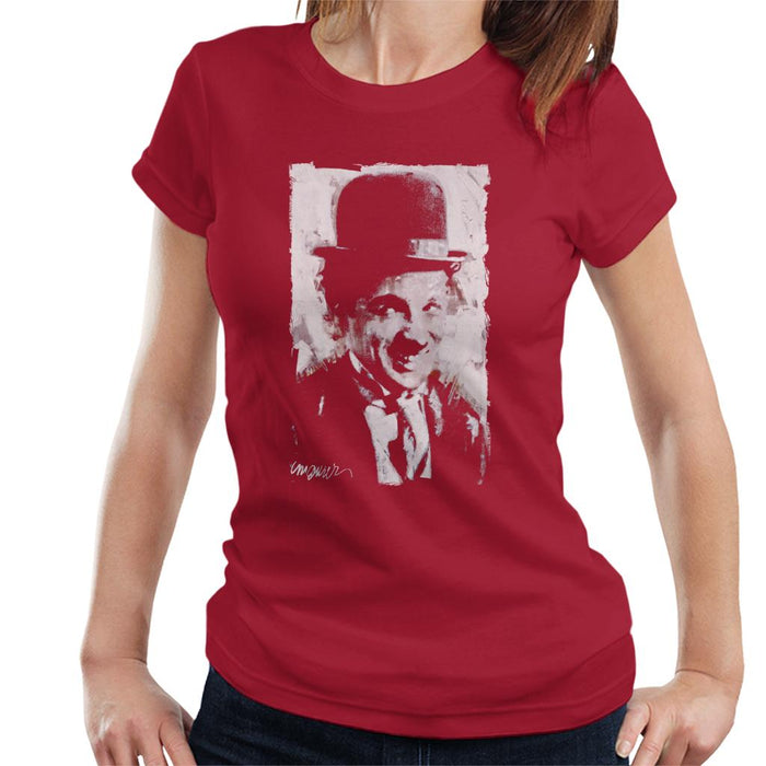 Sidney Maurer Original Portrait Of Charlie Chaplin Smiling Women's T-Shirt